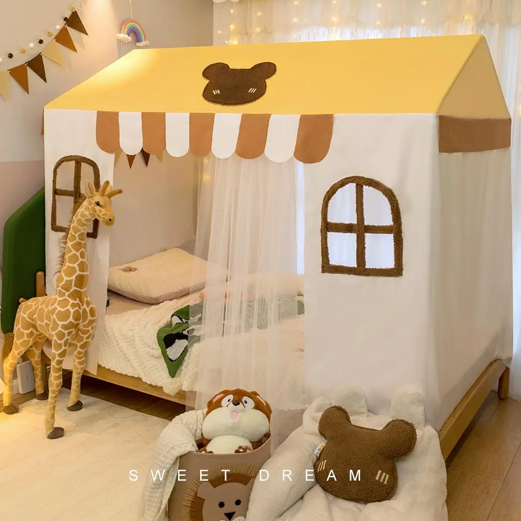 New child mosquito net home 2024 bedroom bed curtain bracket single bed tent