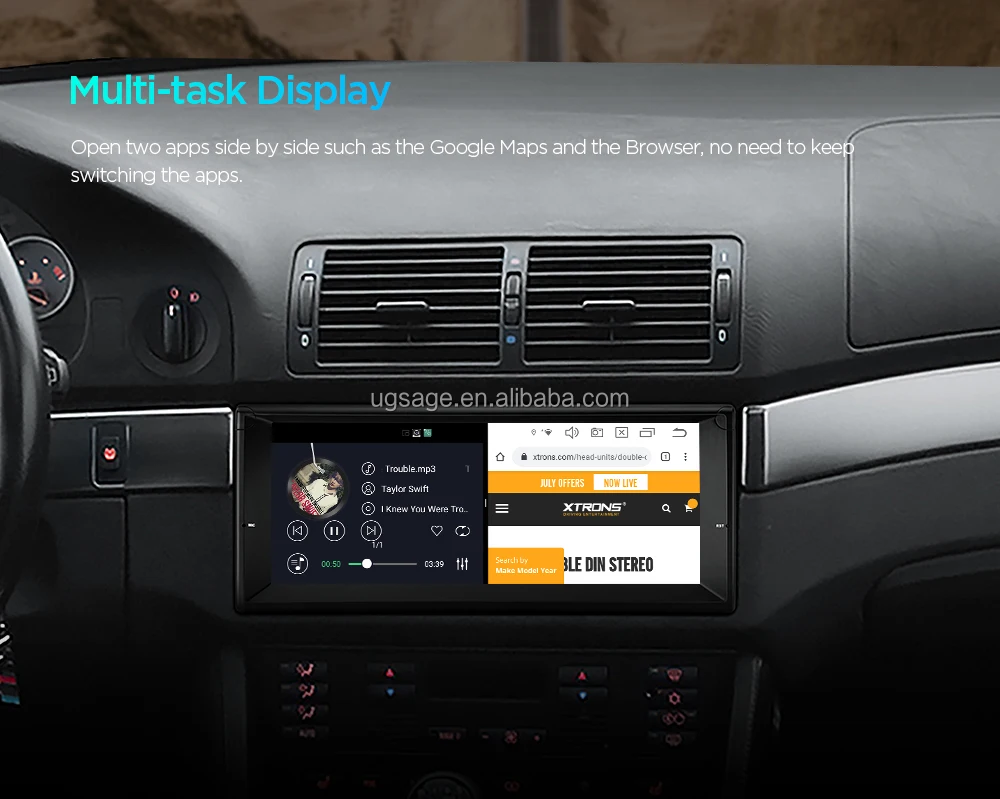 XTRONS 10.25" Android 12 Autoradio Carplay AA 4G LTE WIFI Car Stereo For BMW E39 E38 Radios Para Autos Con Pantalla 1 Din