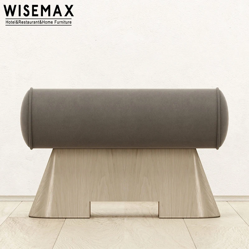 WISEMAX мебель ткань кресло для отдыха гостиной изогнутая спинка стул с оттоманкой современный односпальный