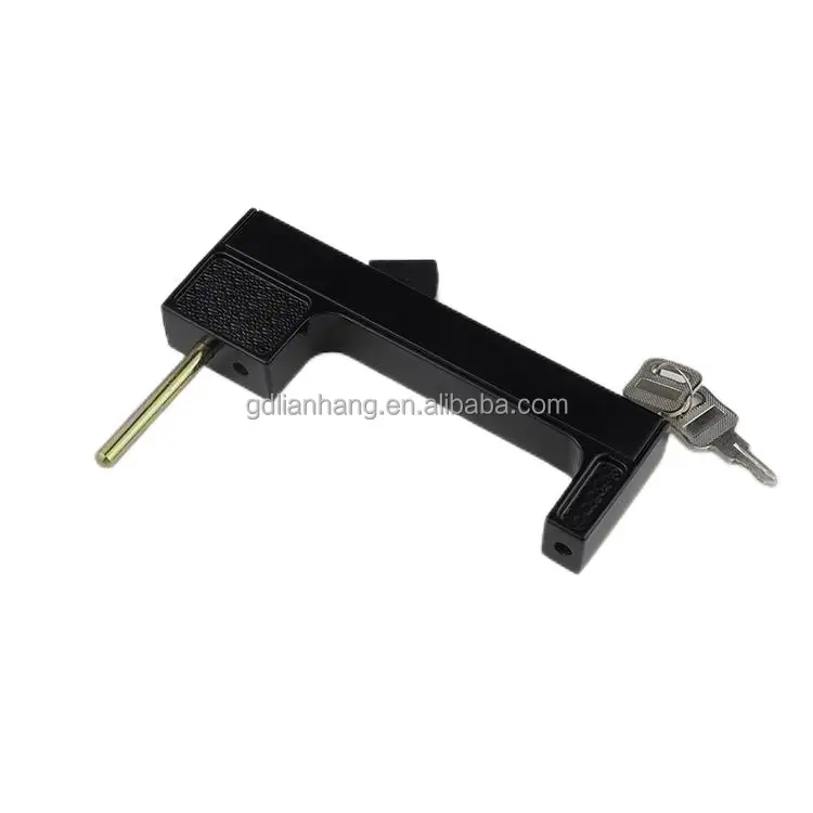 High quality UPVC Black Safety Lock with key Press Alloy Screen Window lock Handle