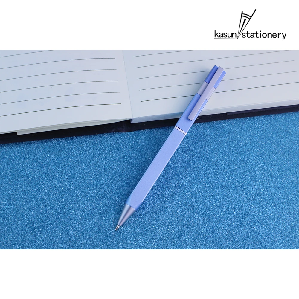 Good Quality Square Office Deluxe Aluminum Oxide Ballpoint Pen For Company Gift