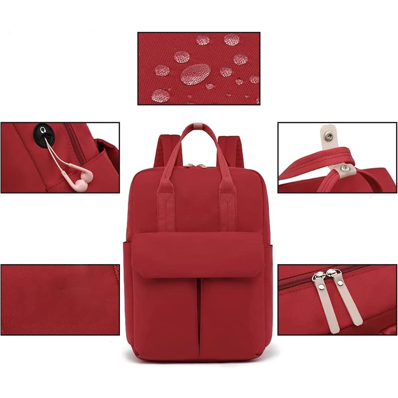 outdoor activities use red color oxford sports backpack bags for school