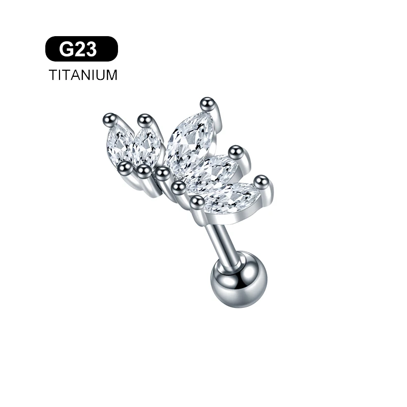 Factory Direct Astm F136 Eternal Metal Zircon Design Girls Round Ear Stud