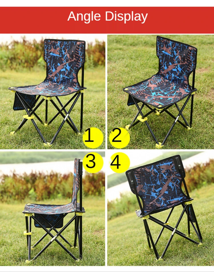 Portable Travel Folding Chair Ultralight High Load Outdoor Camping Chair for Beach Hiking Picnic Seat Fishing Tool Fold Chair