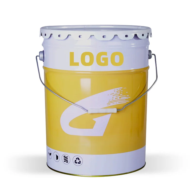 UN approved 16 liter empty steel pail paint bucket for chemical painting with flower/lug lid