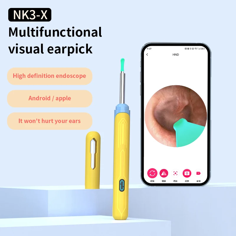 WIFI wireless  waterproof camera Silica gel ear cleaning otoscope endoscope