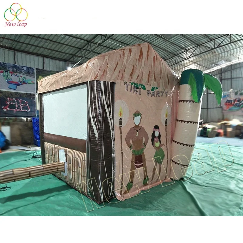 fun food concession stand booth with air blower inflatable tiki bar