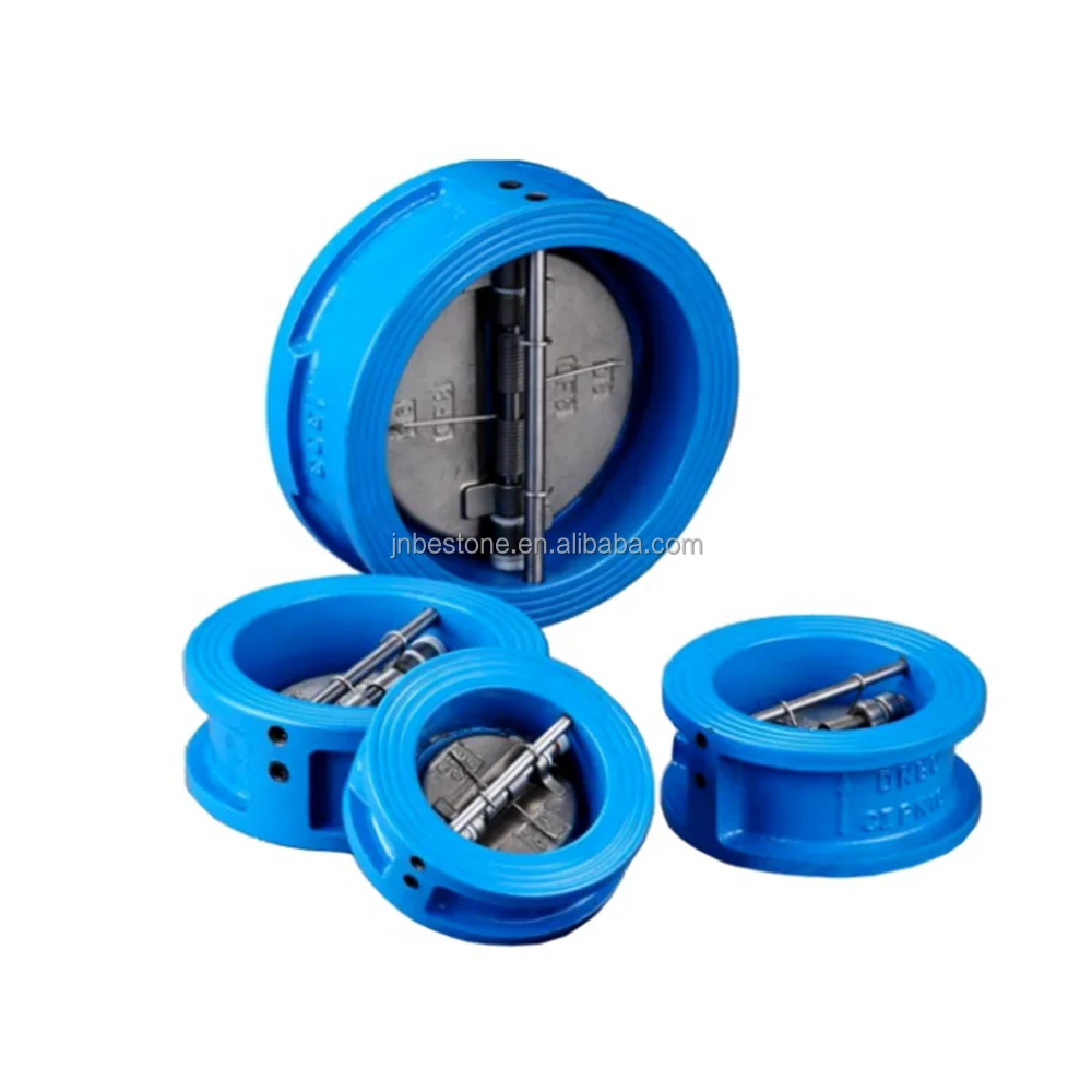 hot sale DN150 CF8 Wafer Check Valve stainless Steel dual plate Wafer Check Valve