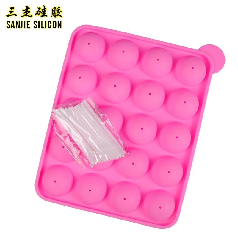 20-Cavity Silicone Lollipop Molds,FOOD GRADE SILICONE,Gift pipes, silicone candy molds