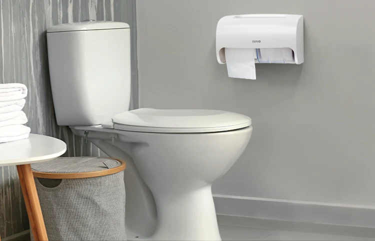 bathroom toilet No punching Large capacity Wall mounted tissue box holders Dual Roll toilet paper dispenser