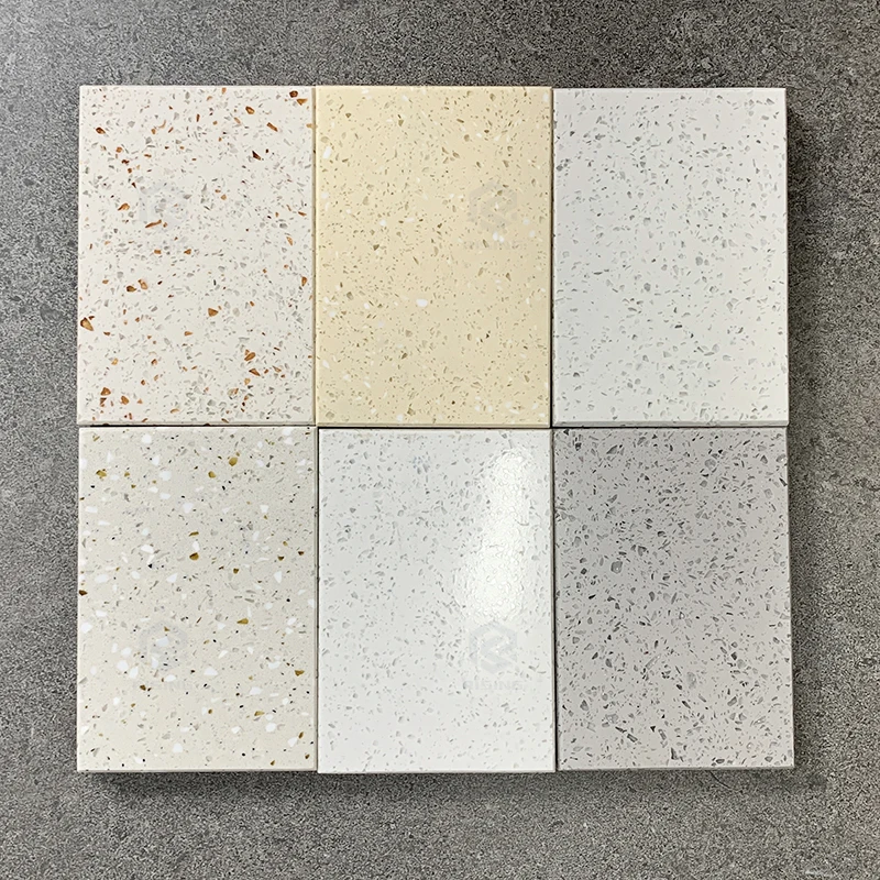 Chinese Cement White Pink Sparkle Quartz Stone For Kitchen Sink Bathroom Vanity Counter Tops