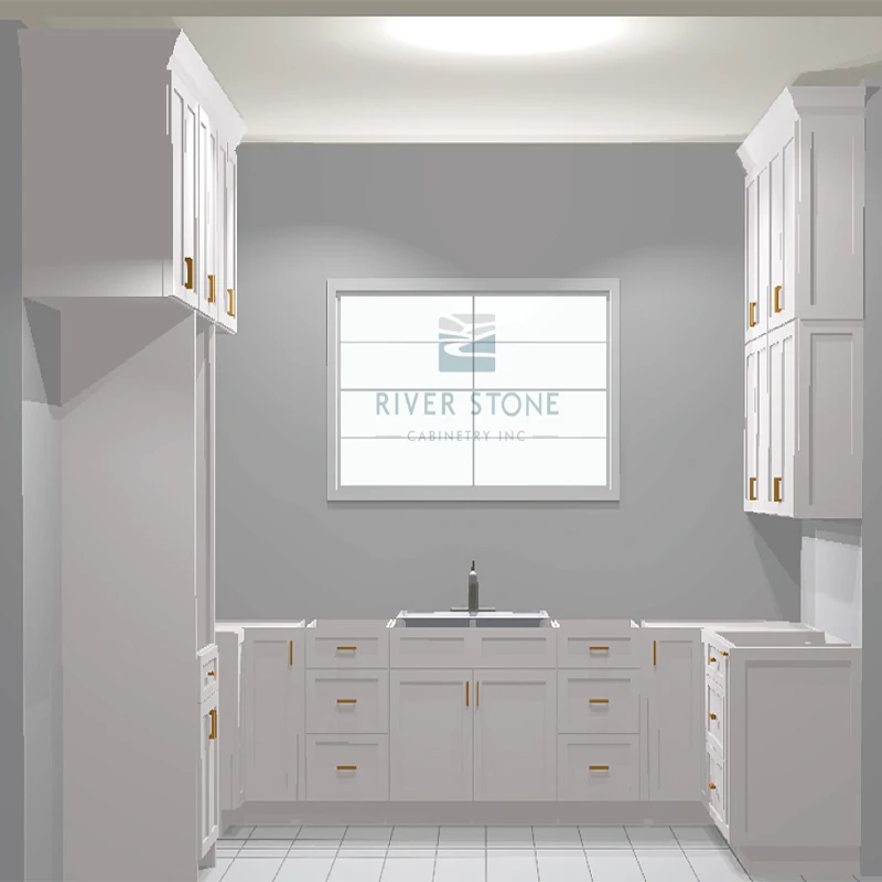 American Popular Design Contemporary Kitchen Cabinets Ready To Assemble Soft Close Shaker White Wood Cabinet In US Warehouse
