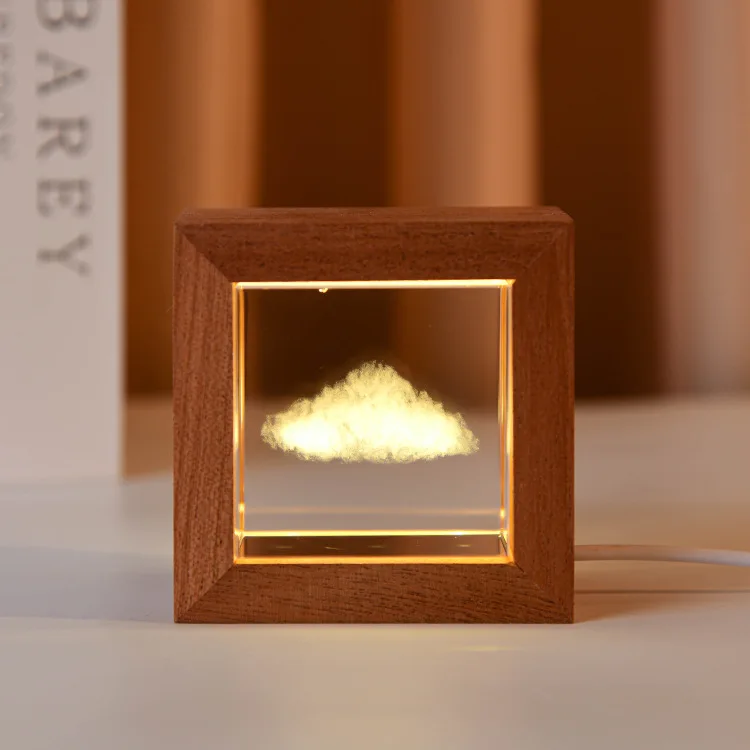 High Quality Home Decoration Custom 3D Laser Engraving Crystal Cube Souvenir Birthday Gifts Night Light