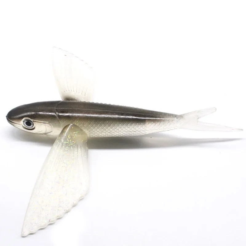 
Artificial Flying Fish 21Cm 124G Silica Gel Tuna Fishing Large Lure , Bait Sea Angling Boat Trolling Big Game Soft Lure 