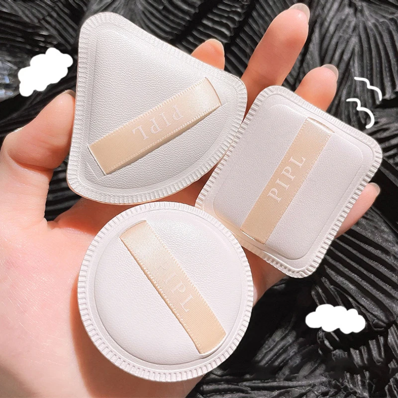 3Pcs/Bag Cotton Candy Clean Sponge Makeup Super Soft Foundation  Makeup Sponge Shapes Wet And Dry Air Cushion Puff Cosmetics