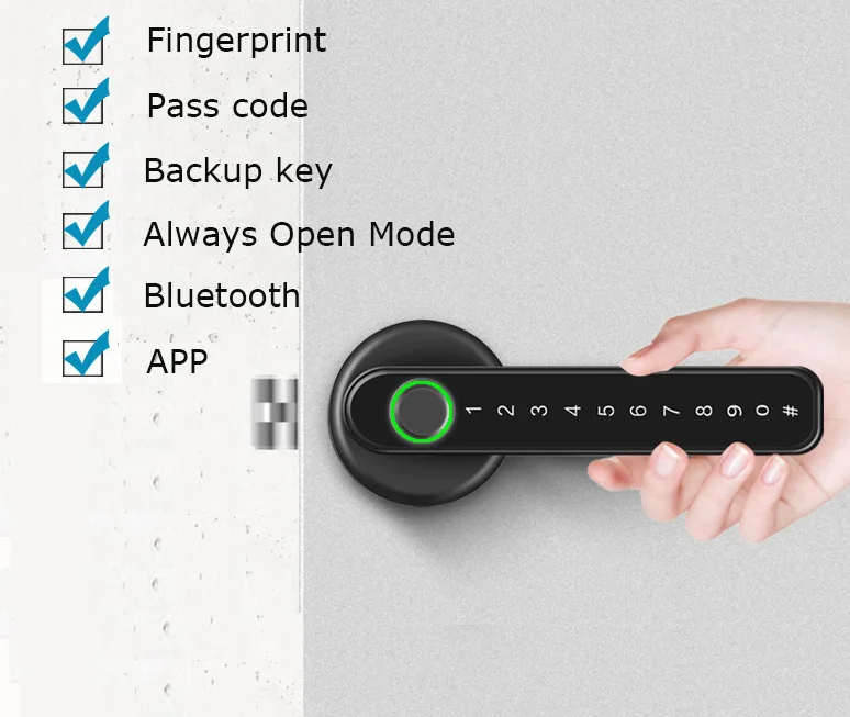 Sinovo Security Door Lever Handle Lock Safety Fingerprint Smart Lock Home Electronics