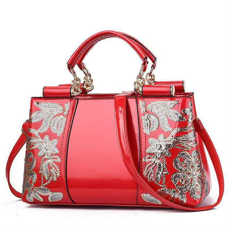 2024 Fashion Luxury Handmade Red Colour Wedding Clutch  Cheap Mini Ladies Hand Bags Leather Women