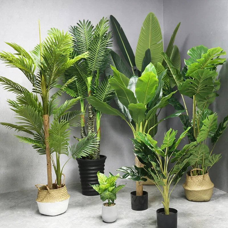 Изготовленный на заказ производитель искусственных растений Зеленый Бонсай Арека пальмовые пластиковые искусственные растения деревья домашний уличный внутренний Декор