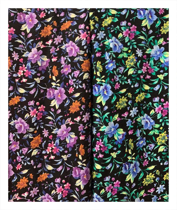 
Soft challis rayon floral printed tecido viscose material viscose 100% rayon print fabric for dresses 