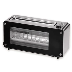 Профессиональный электрический тостер, автоматический выдвижной тостер с видимым окном и подносом для крошки