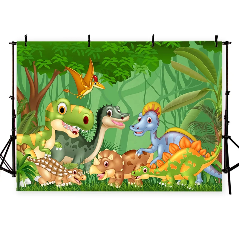 Photography 3D Cartoon Animal Print Background High Quality Thin Vinyl Customize Birthday Decoration Backdrop Photos Shoot