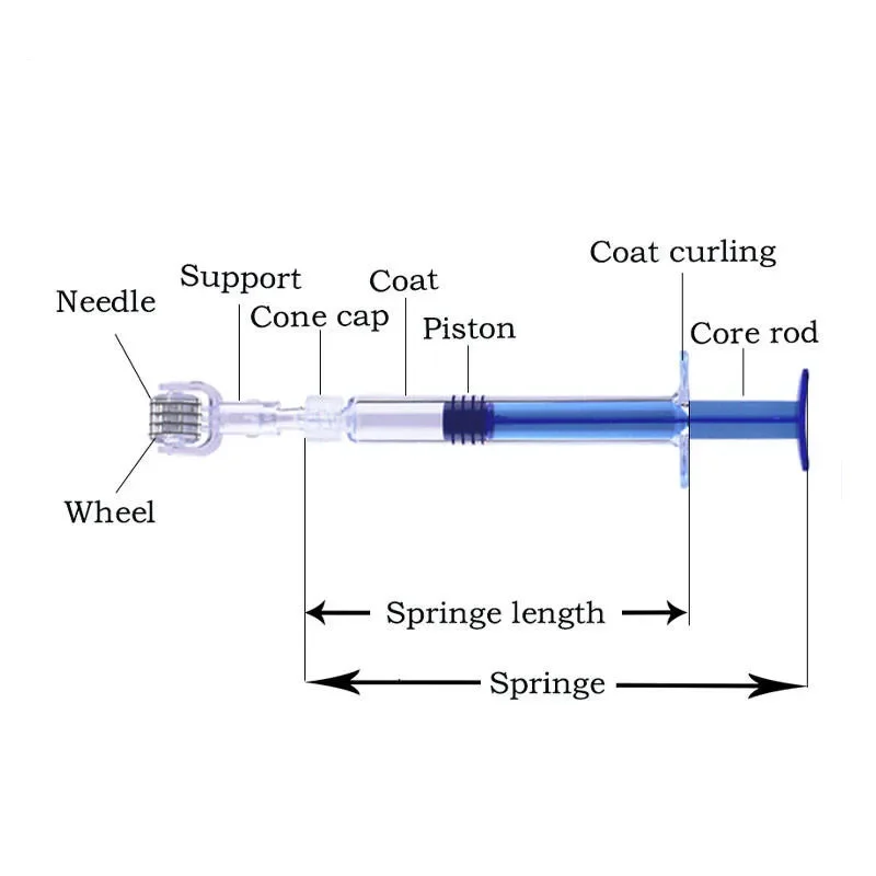 Mini Aqua Roller 105 Microneedle Dark Lips Titanium Needle Lip Gloss Roller Ball Tube Hydra Roller