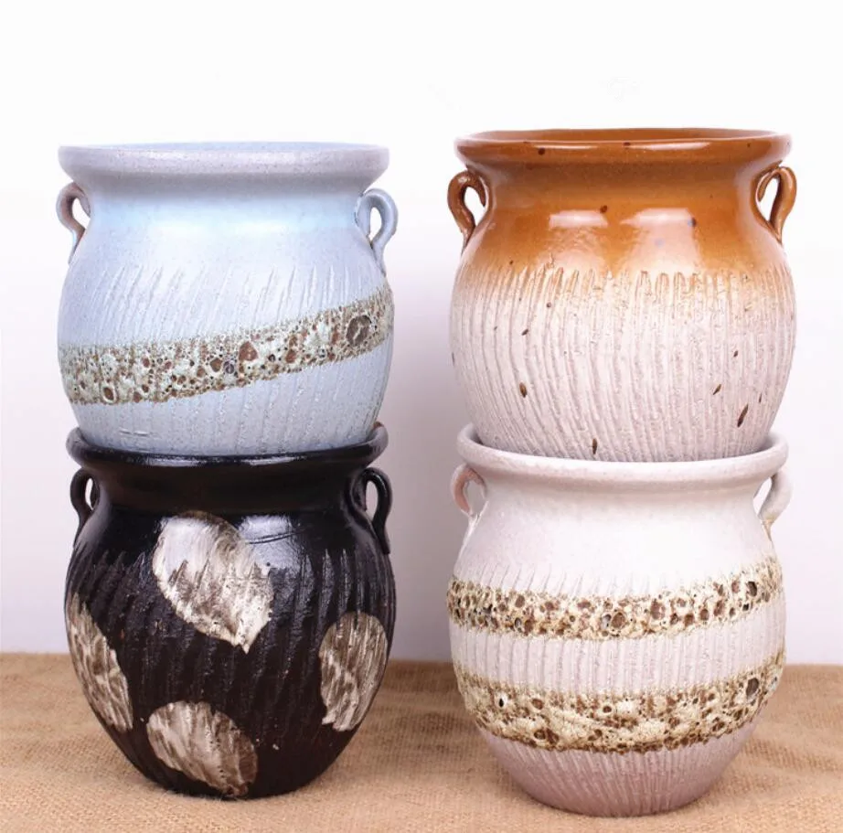 Indoor Pots Hot selling Ceramic Wholesale Handmade Ventilate Flower Pot Succulent