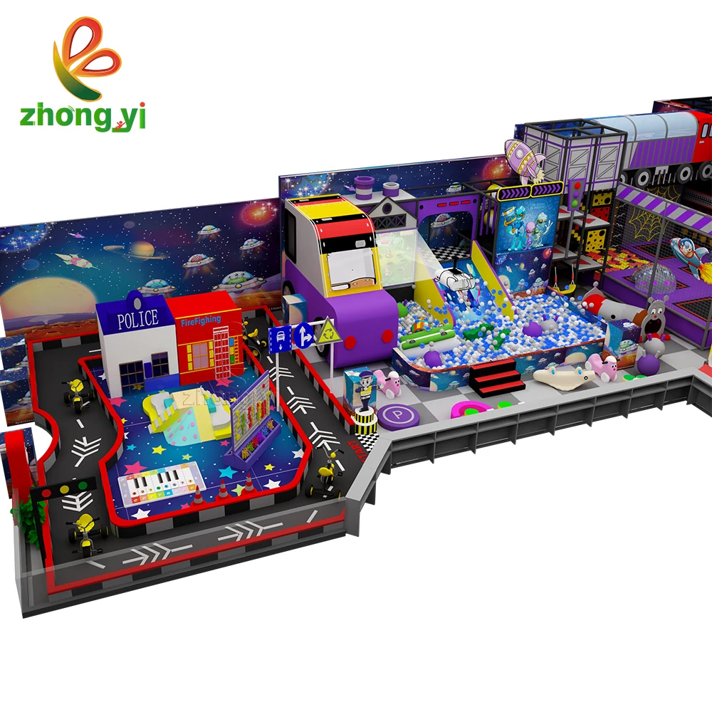 Most popular space style children play equipment indoor playground