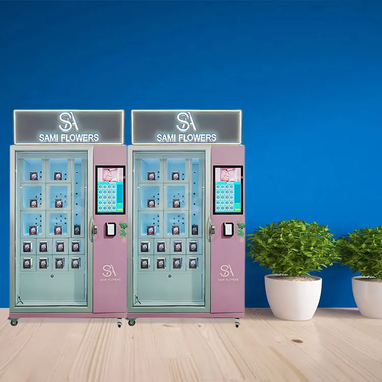 High Quality Refrigeration locker Flower self-service vending machine 21.5 inch touch screen vending machine for sale