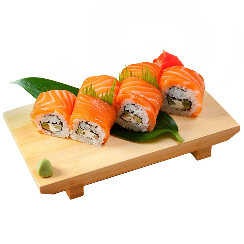 Japanese Hot Selling Creative Tableware Bamboo And Wood Sushi Board Rectangular Table Square Sushi Tray