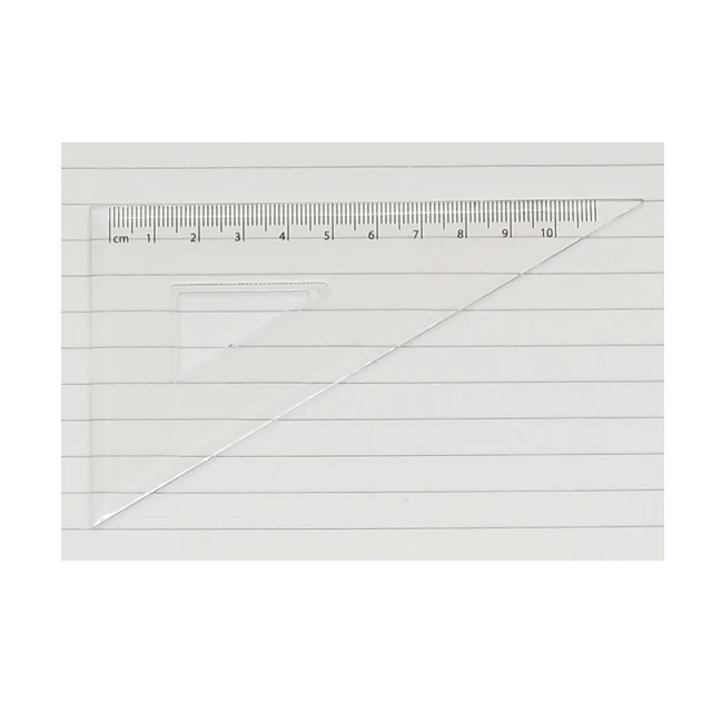 
4pcs transparent student ruler set square ruler with protractor 