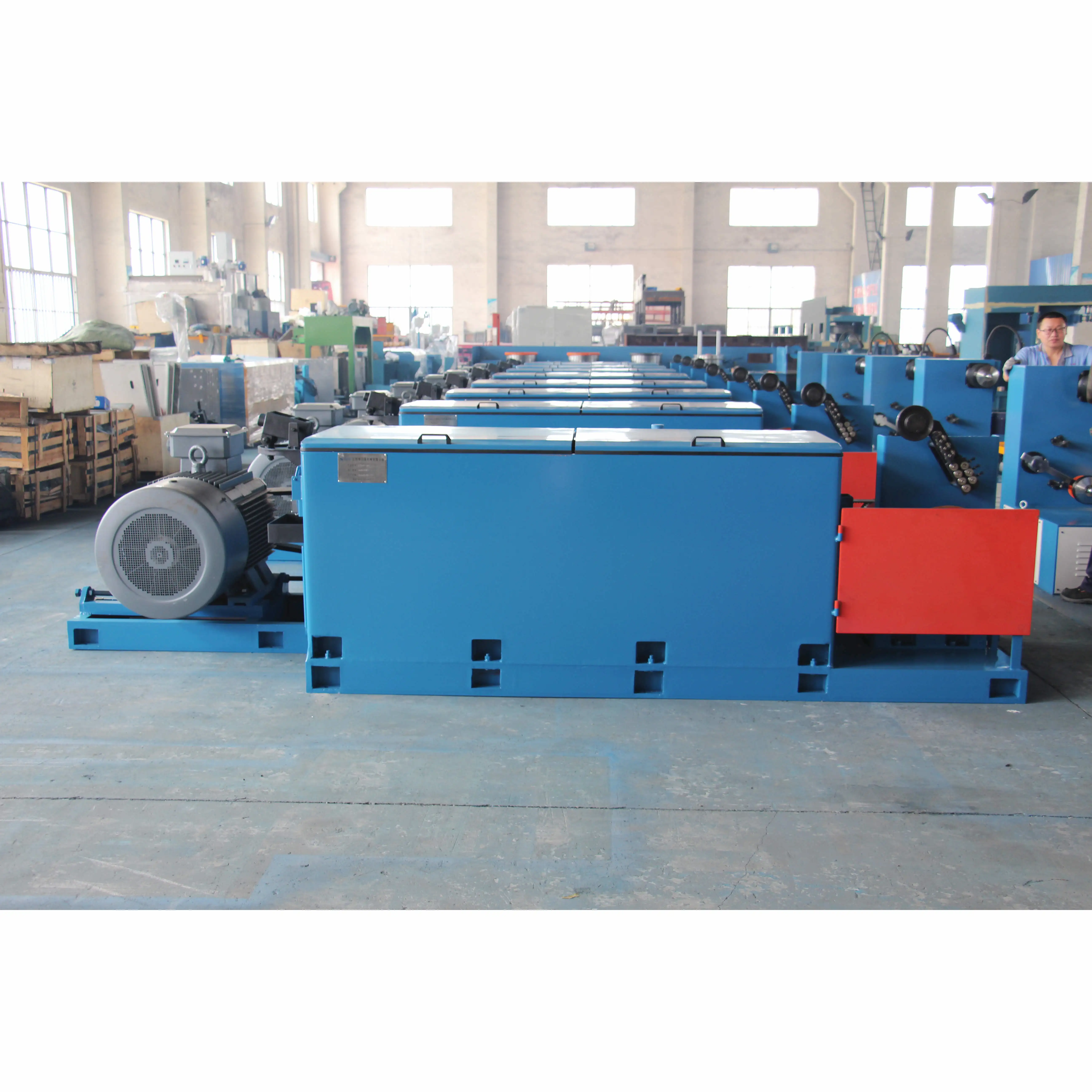 Automatic Cnc Control Line Continuous Plc+Touch Screen Fine Drawing Straight Wire Drawing Machine