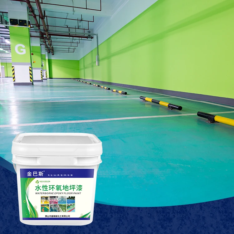 
concrete water based resin floor epoxy paint coating in garage for building 