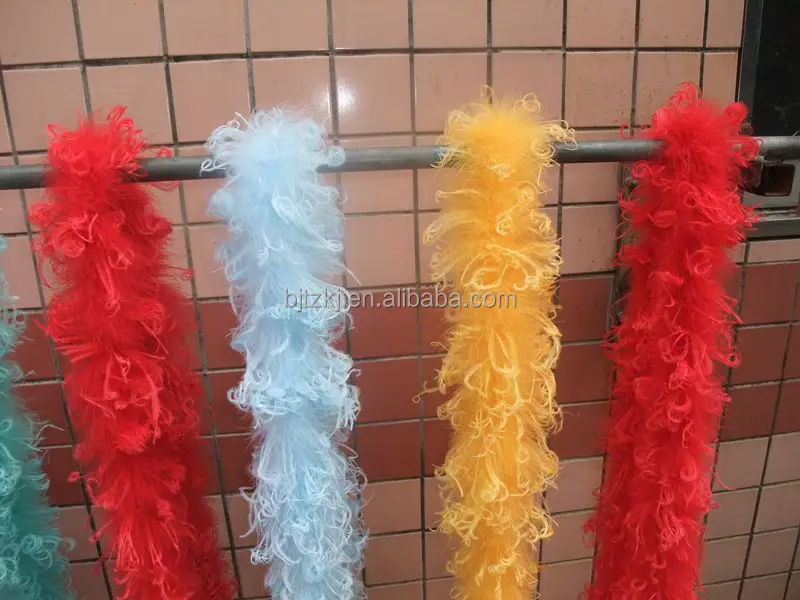 Wholesale Dyed Various Colors Fancy Teal Curly  Ostrich Feather Boa