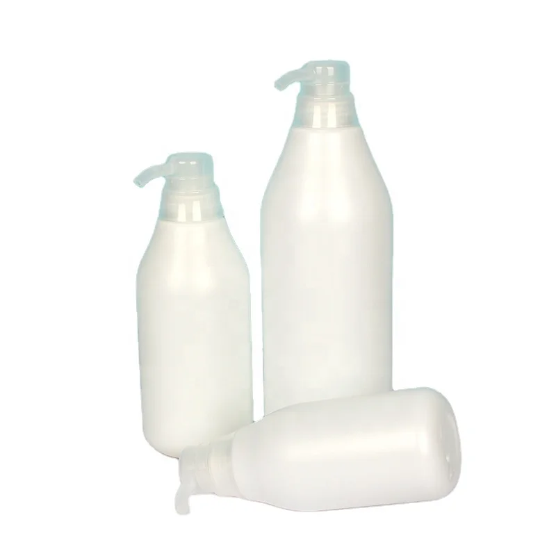 eco friendly 300ml 500ml 1000ml 1 liter HDPE plastic shampoo with pump bottle lotion conditioner bottle