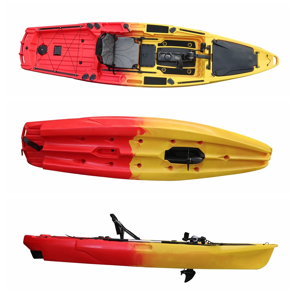 HARMAN 13 FT Pedal Drive System Kayak Fishing with 360 Rotatable Stadium Seat Fishing Sit on Top Fishing Kayak Sports Customized