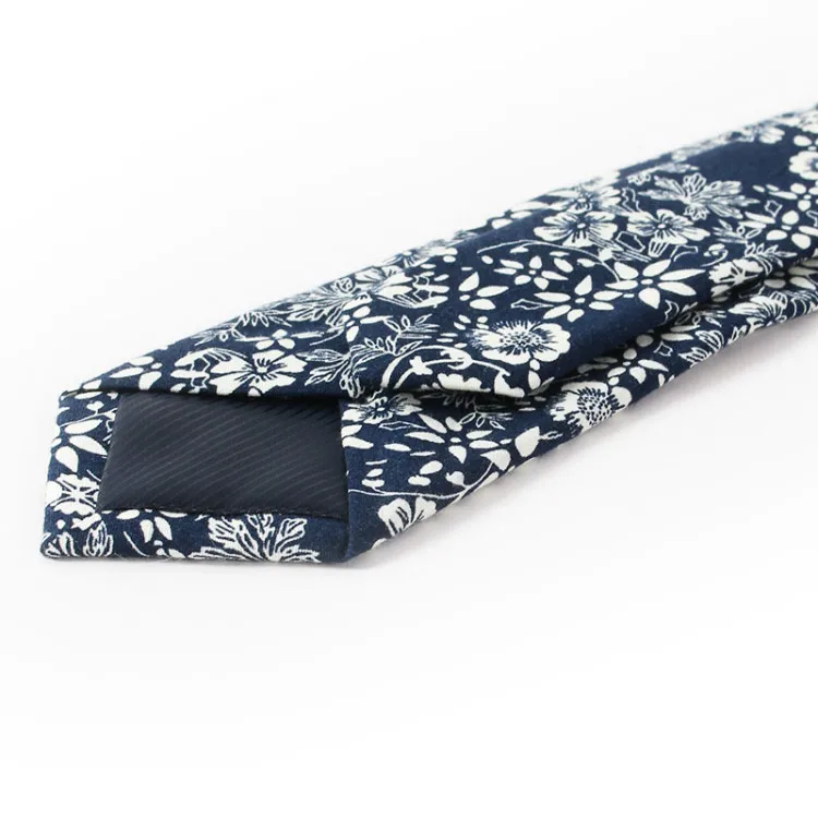  Оптовая торговля в наличии с цветочным принтом цветочек печатных галстук 6 см повседневные костюмы из хлопка узкие галстуки для мужчин