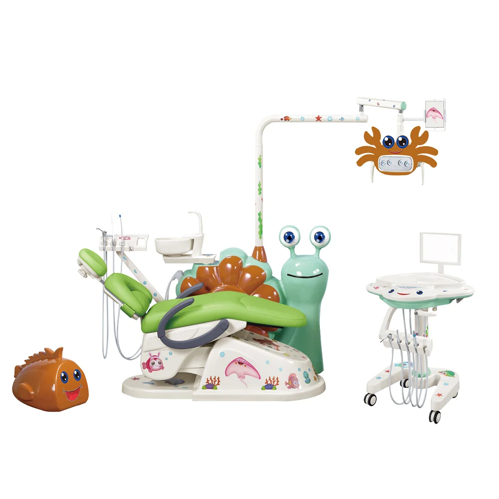 Dental Pediatric Clinic Equipment Trolley Type Cartoon Children Kids Dental Unit Chair for Kids