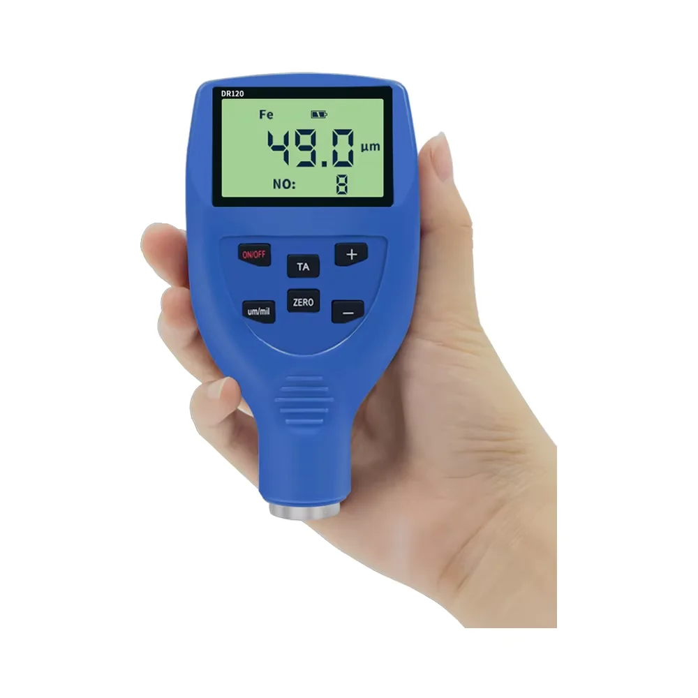 DR120 Coating Thickness Gauge Steel Structure Paint Thickness Gauge Integrated Portable Digital Film Thickness Gauge 0-1500um