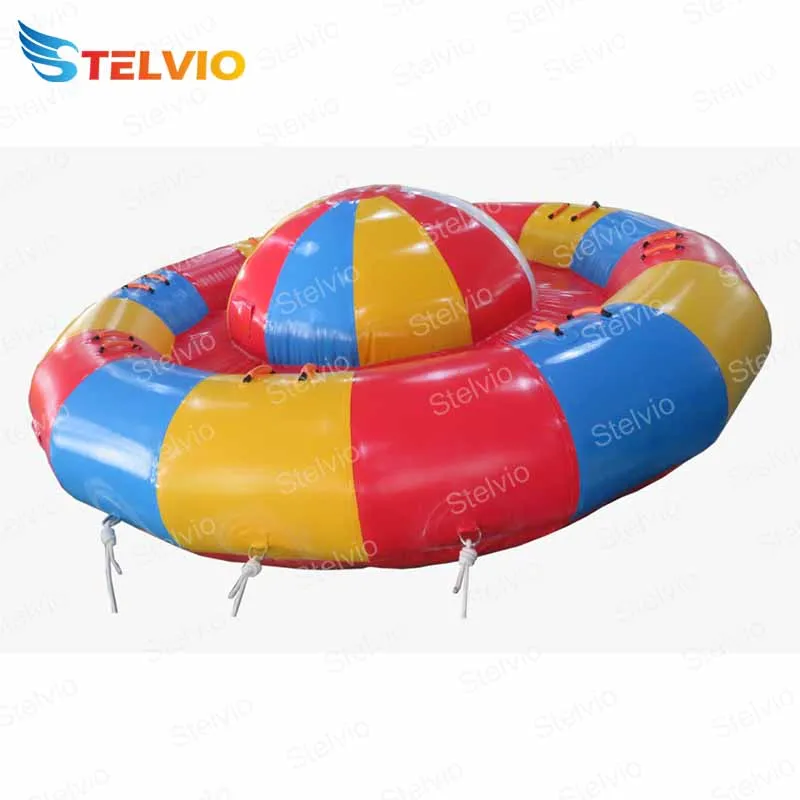 Inflatable Spinning Top UFO Towable Tube water ball For Water Entertainment Inflatable Water Rotating Disco Boat