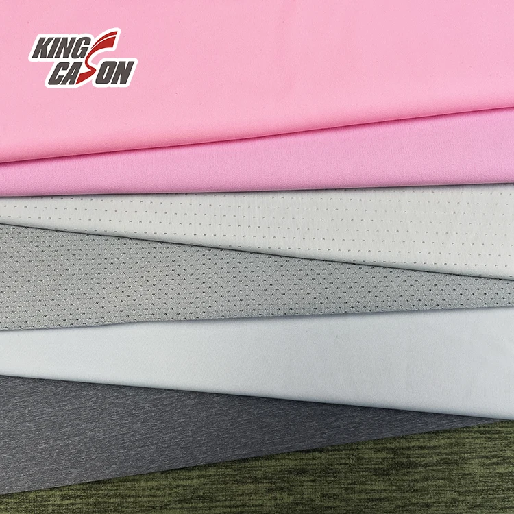 Kingcason Single Jersey Cotton Gauze Fleece Soft Mesh Terry Cloth Hoodie Shirt Micro Suede T Shirts Quilted Velvet Fabric