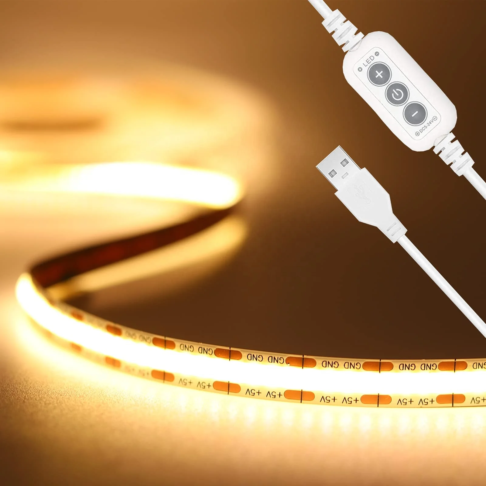 High-quality LED strip lights USB COB strip light kit waterproof high brightness 5v 480LEDs LED holiday lighting