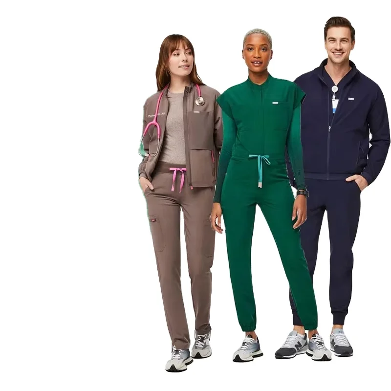 Customize Medical Scrubs Nursing Jogger Nurse Hospital Uniform Woman Top Scrub Suit Scrubs Uniforms Sets Fashionable