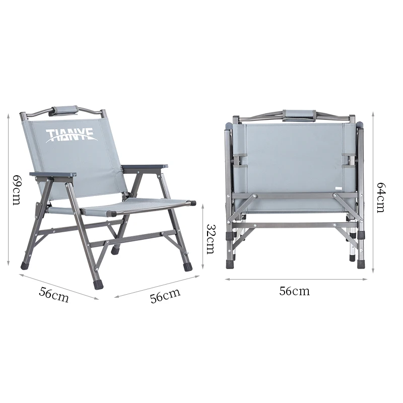 Оптовая продажа Oem, уличное портативное кресло для кемпинга, легкое складное алюминиевое кресло Kermit для кемпинга
