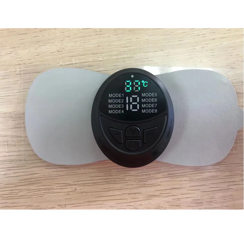 pad New product heating  portable rechargeable TENS ems massager with Graphene heating menstrual period pain relief device