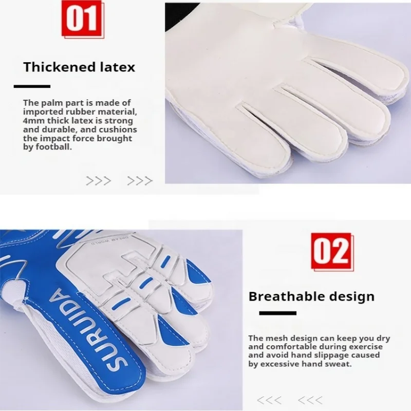 Factory Price Breathable Goalkeeper Gloves German Latex Football Goalkeeper Gloves