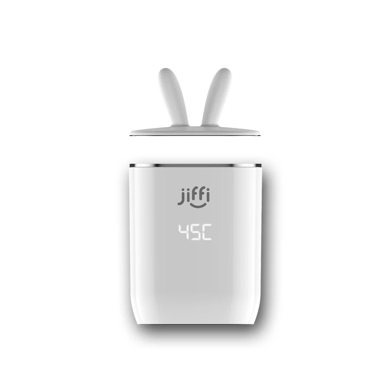 America Hot Sale Heater White Bunny Head Portable Baby Feeding Products Milk Bottle Warmer