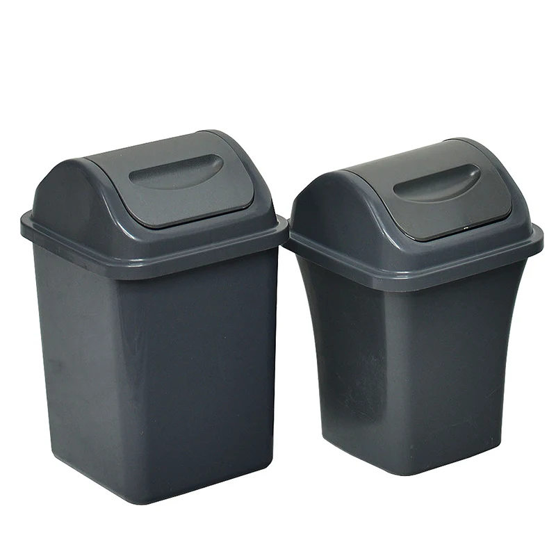 10L Trash Can Small Waste Bins Office Wastebasket Plastic Trash Bin
