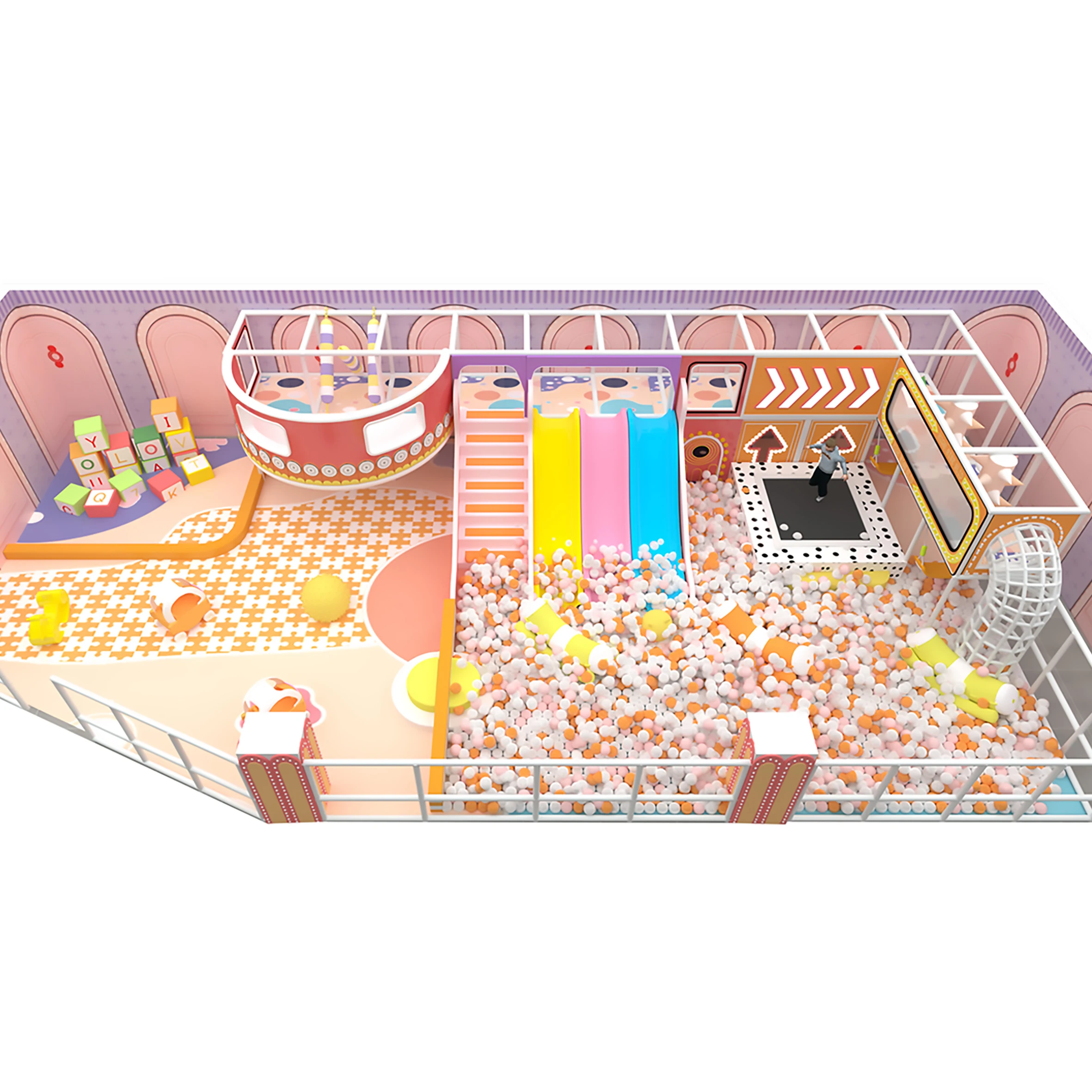 Kids Commercial Indoor Playground Equipment Soft Play Sets Toddler Play Zone Role Play House Indoor Playground