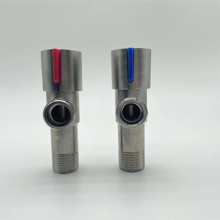 Stainless Steel Water Control Valve Multi Function Thread Bathroom Angle Valve Triangle